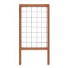 48-inch Outdoor Pine Wood Frame Garden Trellis with Metal Wire Lattice