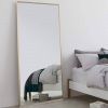 Freestanding Full Length Floor Mirror with Stand or Wall Mount with Gold Frame