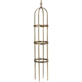 60-inch Copper Finish Steel Outdoor Garden Trellis Obelisk