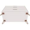 Modern Scandinavian Style Bedroom 3-Drawer Dresser in Off-White Finish
