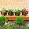 Set of 4 - Small Nursery Style Wooden Garden Planters