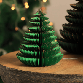 Handmade Green Paper Tree Festive Holiday-5.8X5.8X7inch (Option: Green)