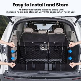 Trunk Cargo Net For Toyota Sienna 2021-2024 2025 Accessories Envelope Style Mesh Trunk Net Organizer And Storage Stretchable Adjustable Elastic N (Option: Multicolor)