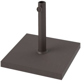 Patio Umbrella Base, 32 Lbs Concrete Heavy Duty Umbrella Base, Outdoor Umbrella Stand Patio Umbrella Holder For 1.5 1.9 Umbrella Poles For Outdoo (Option: Brown)